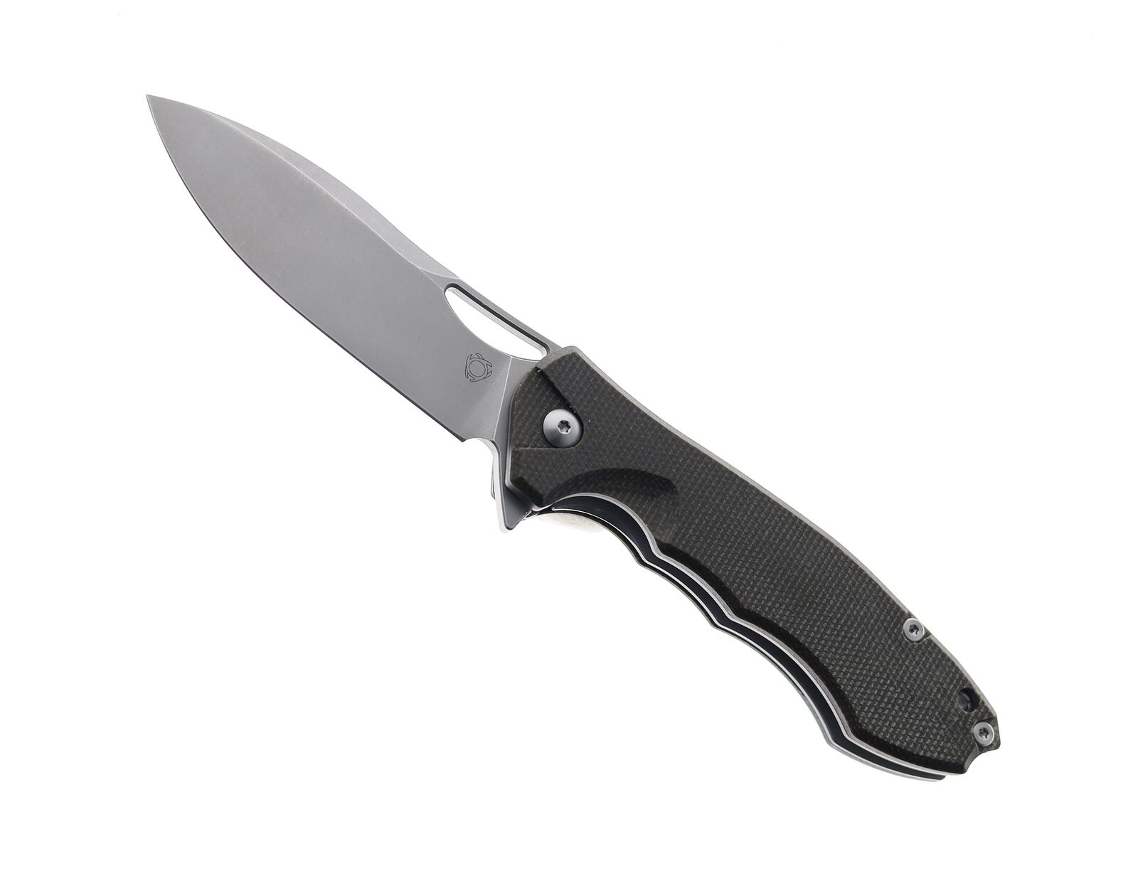 SixLeaf Folding Knife Black Micarta Handle D2 Plain Edge SL-20