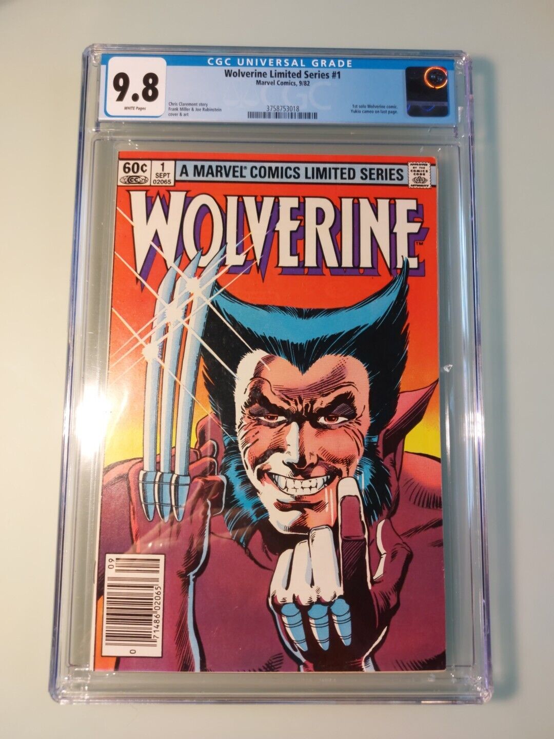 Wolverine Limited Series #1 Marvel Comics CGC 9.8 (1982) Newsstand