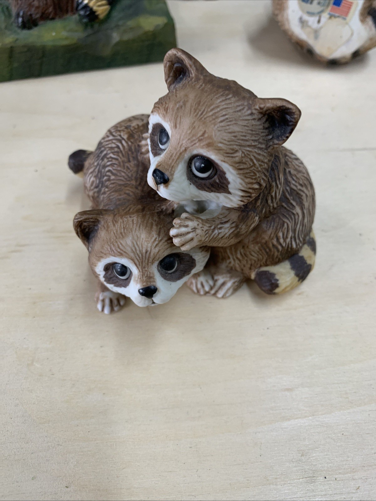 Homco Vintage Ceramic Baby Raccoon Figurine #1454 Collectible Long Live Jimothy Homco Vintage Ceramic Baby Raccoon Figurine #1454 Collectible Long Live Jimothy