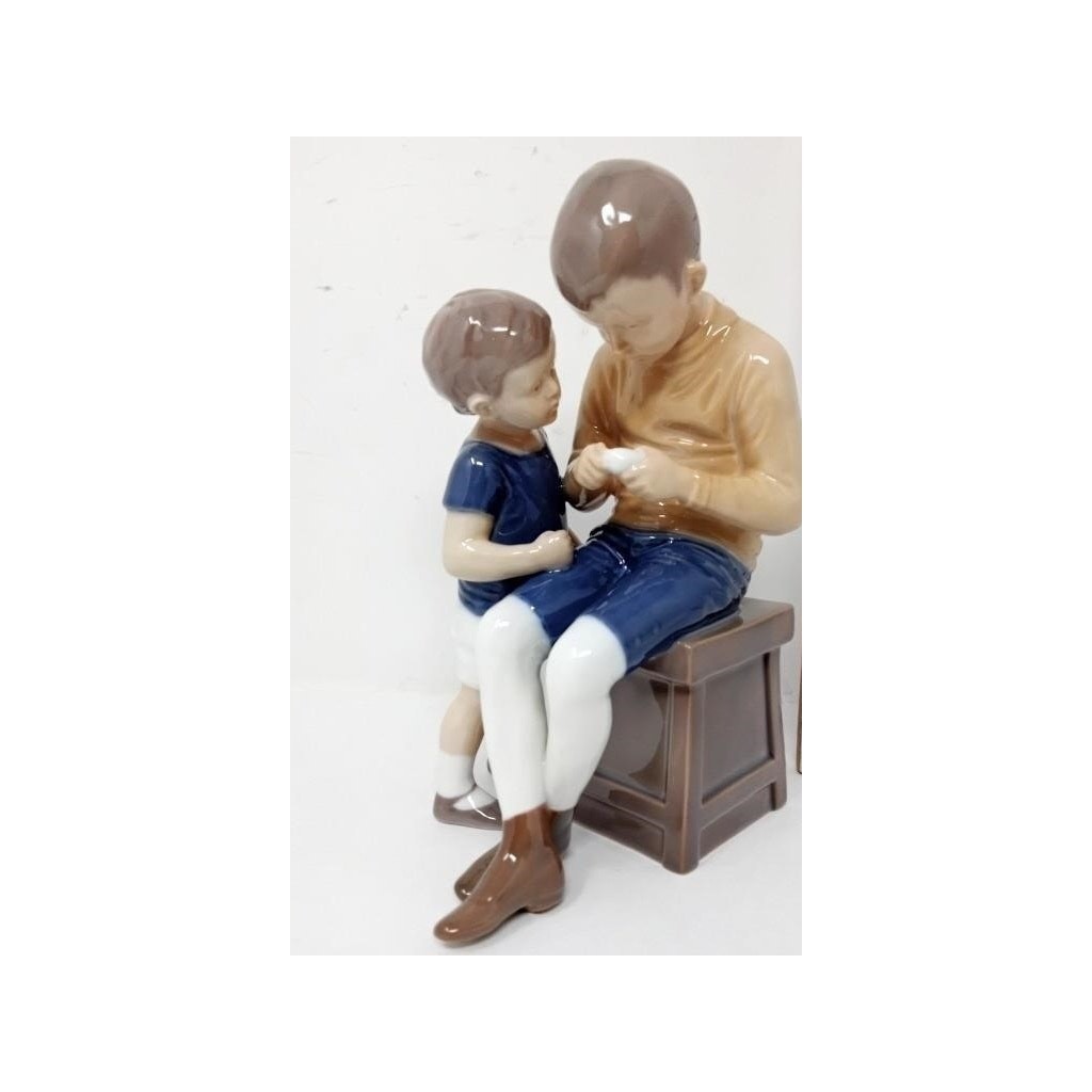Bing and Grondahl Porcelain Denmark Figurine Tom & Willy No. 1648 date 1952-1957