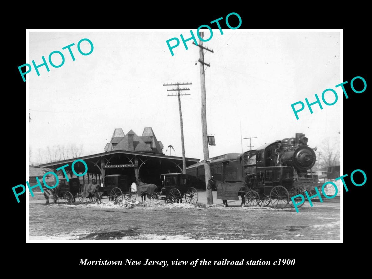 Morristown New Jersey The Railroad Station c1900 Old Large Historic Photo