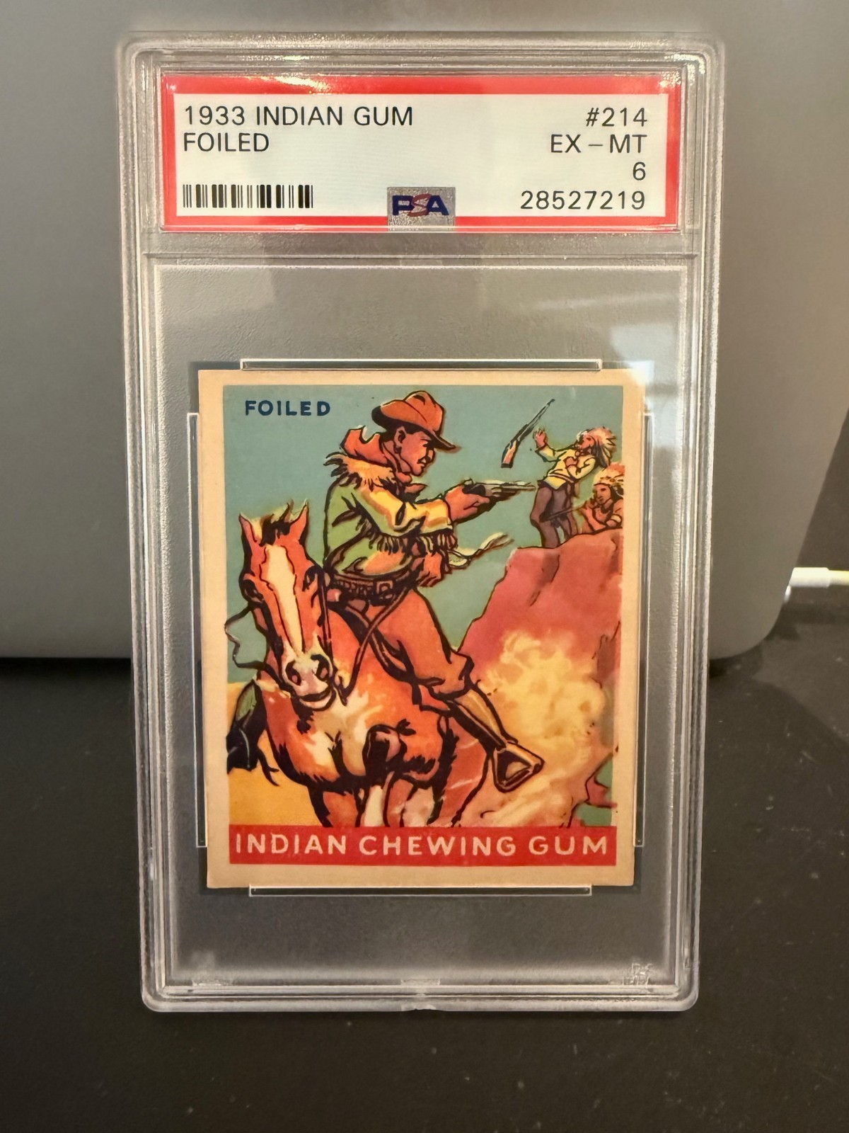 1933 Goudey Indian Gum #214 Foiled PSA 6 Only 3 higher