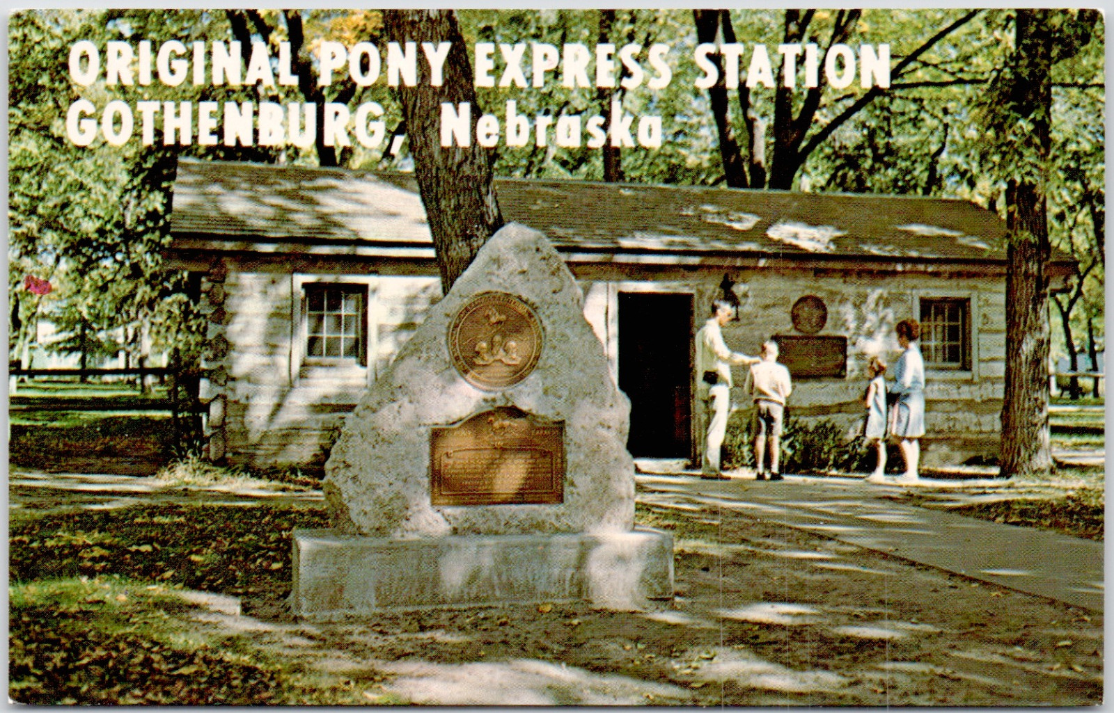 Greetings From The Original Pony Express Gothenburg Nebraska NE Vintage Postcard