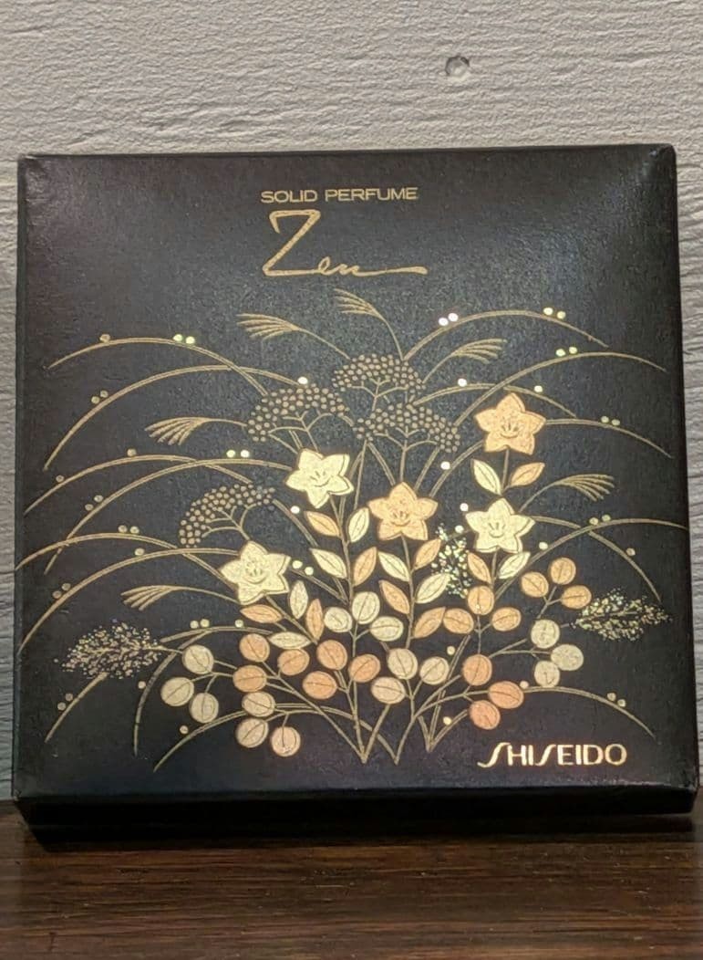 Shiseido Zen Solid Perfume Japan Inro Case Original Box 1970s Inden Style Case