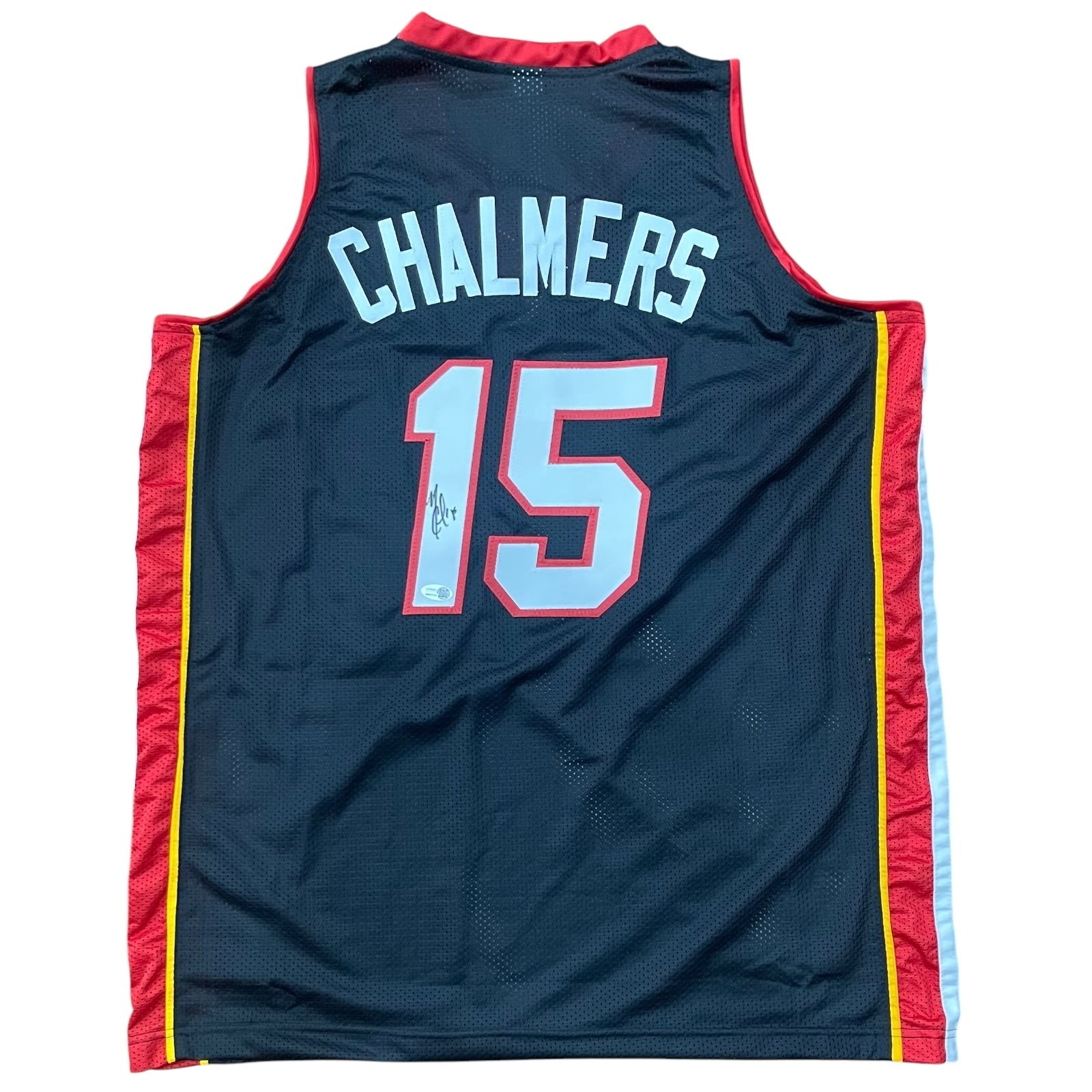 Mario Chalmers Autographed Miami (Black #15) Custom Jersey - JSA Mario Chalmers Autographed Miami (Black #15) Custom Jersey - JSA