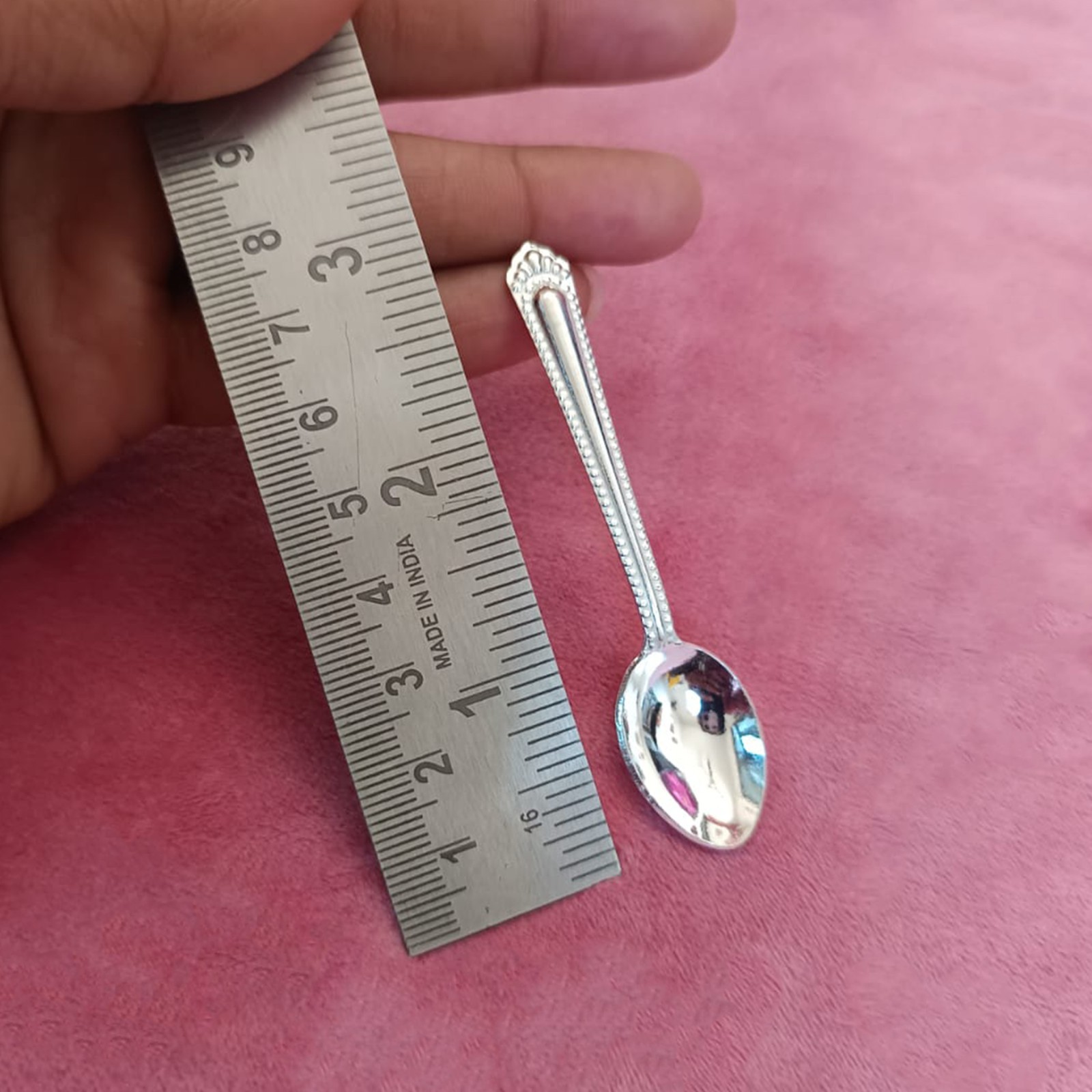 Pure 999 Fine Silver Spoon Flatware Serving Utensils, Hallmarked