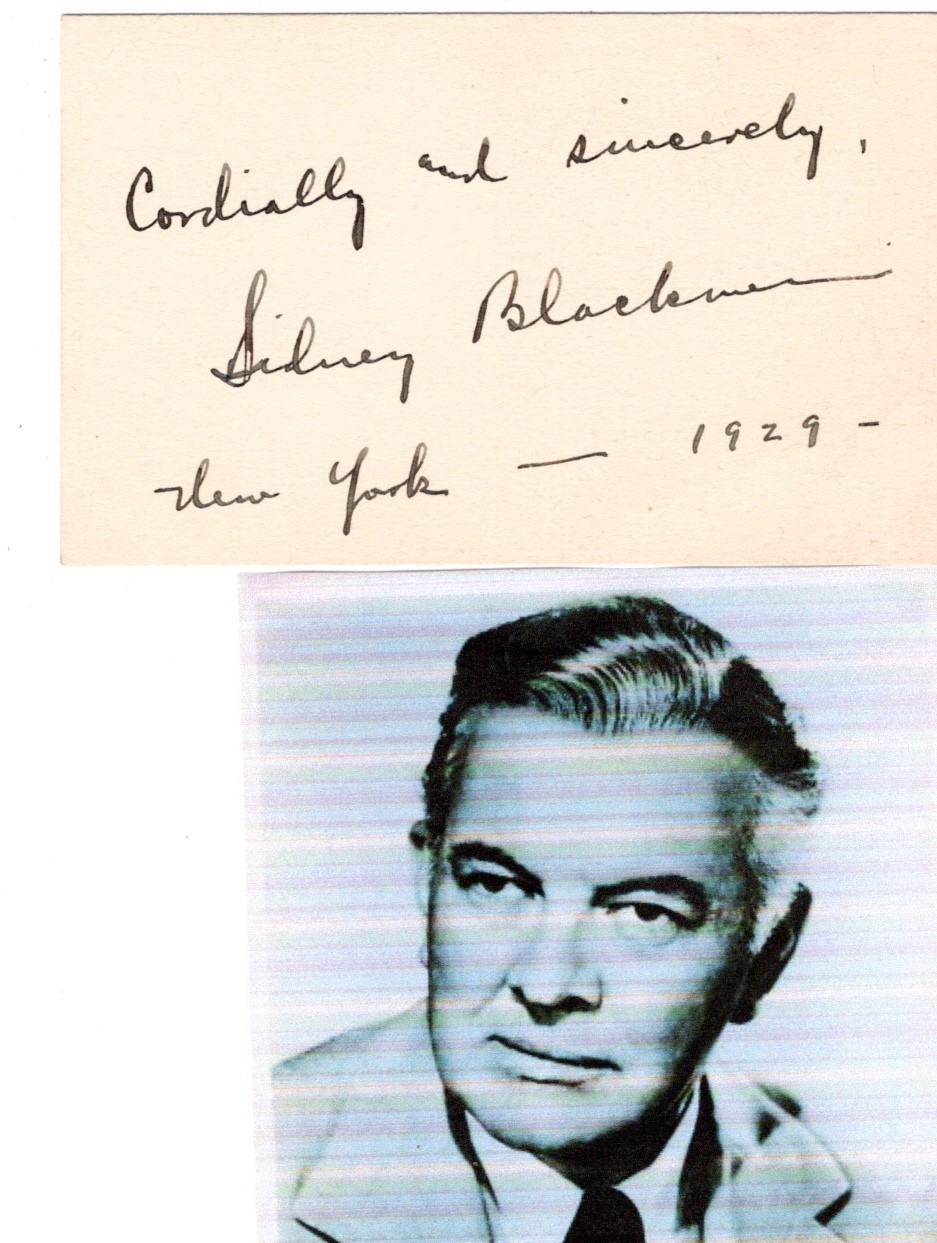 Sidney Blackmer signed vintage card  Rosemary\'s Baby
