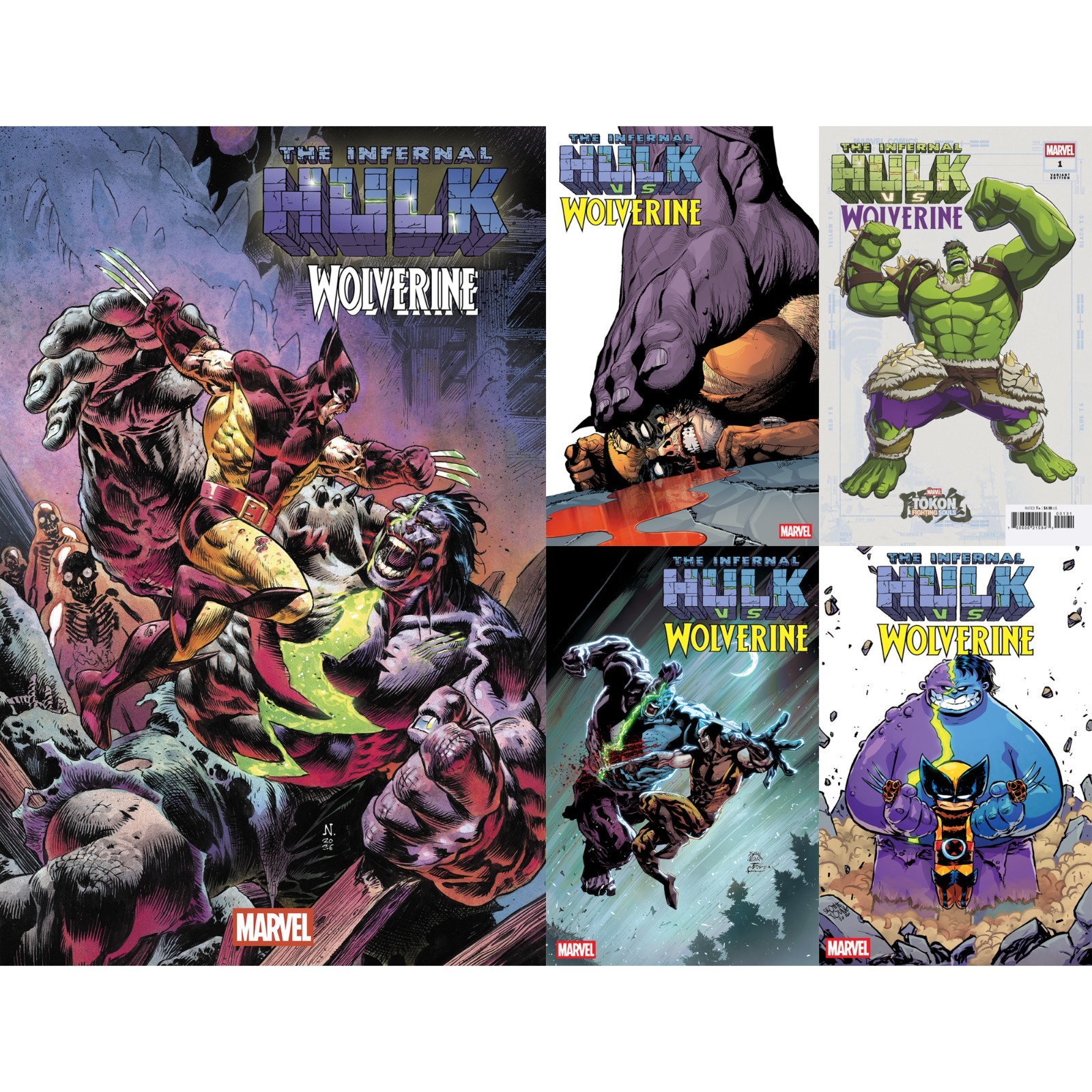 Infernal Hulk vs. (2026) Wolverine Fantastic Four Marvel Comics COVER SELECT