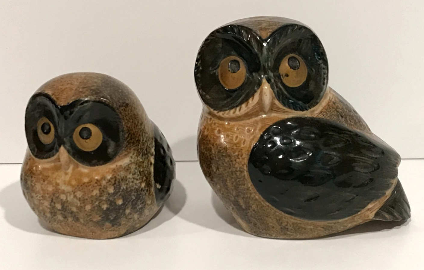 Vintage Otagiri OMC Japan Stonenware Pair of Owls
