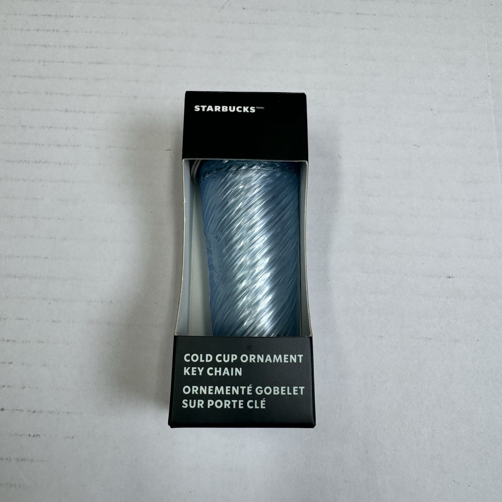 Starbucks Metallic Baby Blue 2024 Key Chain Tumbler Cold Cup B13