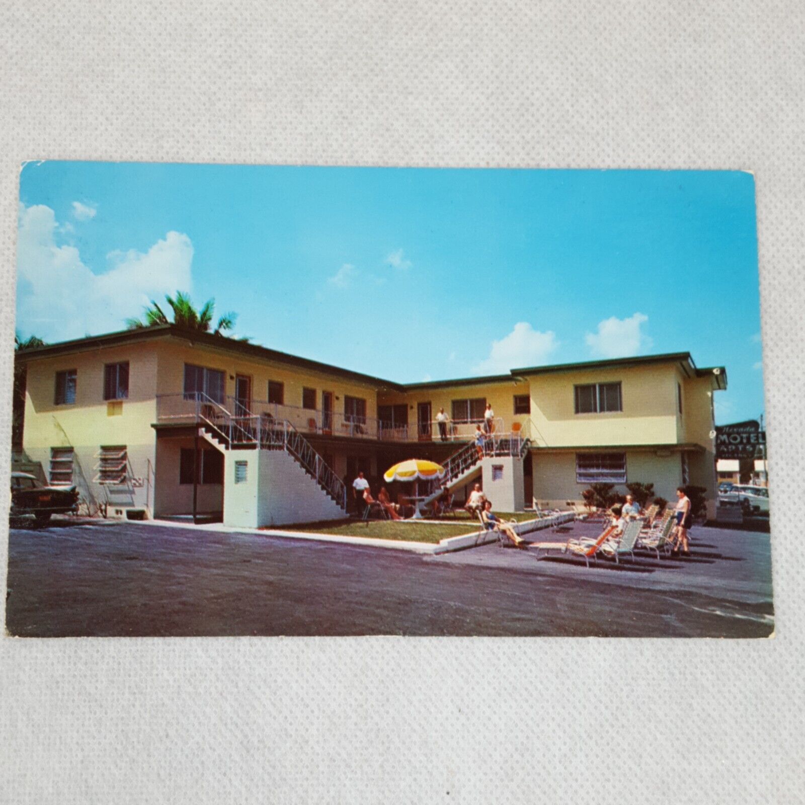 Vintage Postcard c1960s Hollywood Beach Florida Nevada Motel Photo Unposted