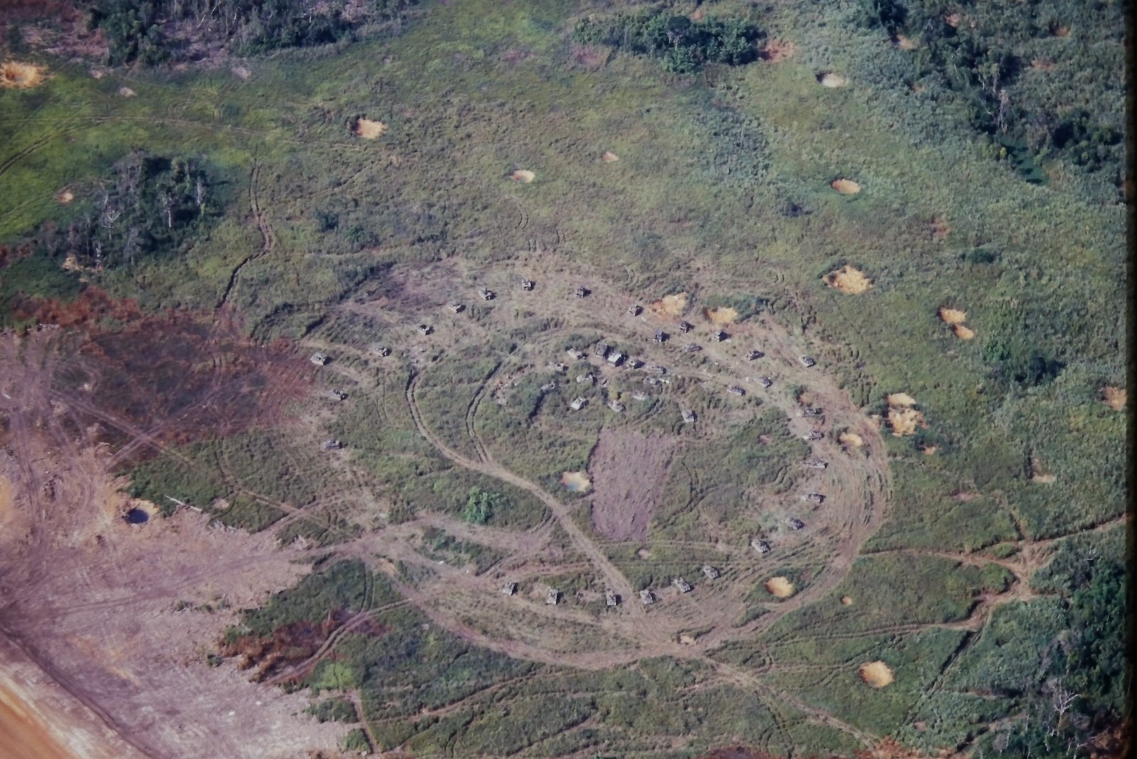 c1960\'s Kodachrome 35mm Slide, Vietnam War Aerial Bomb Craters Jungle Kodak c1960\'s Kodachrome 35mm Slide, Vietnam War Aerial Bomb Craters Jungle Kodak