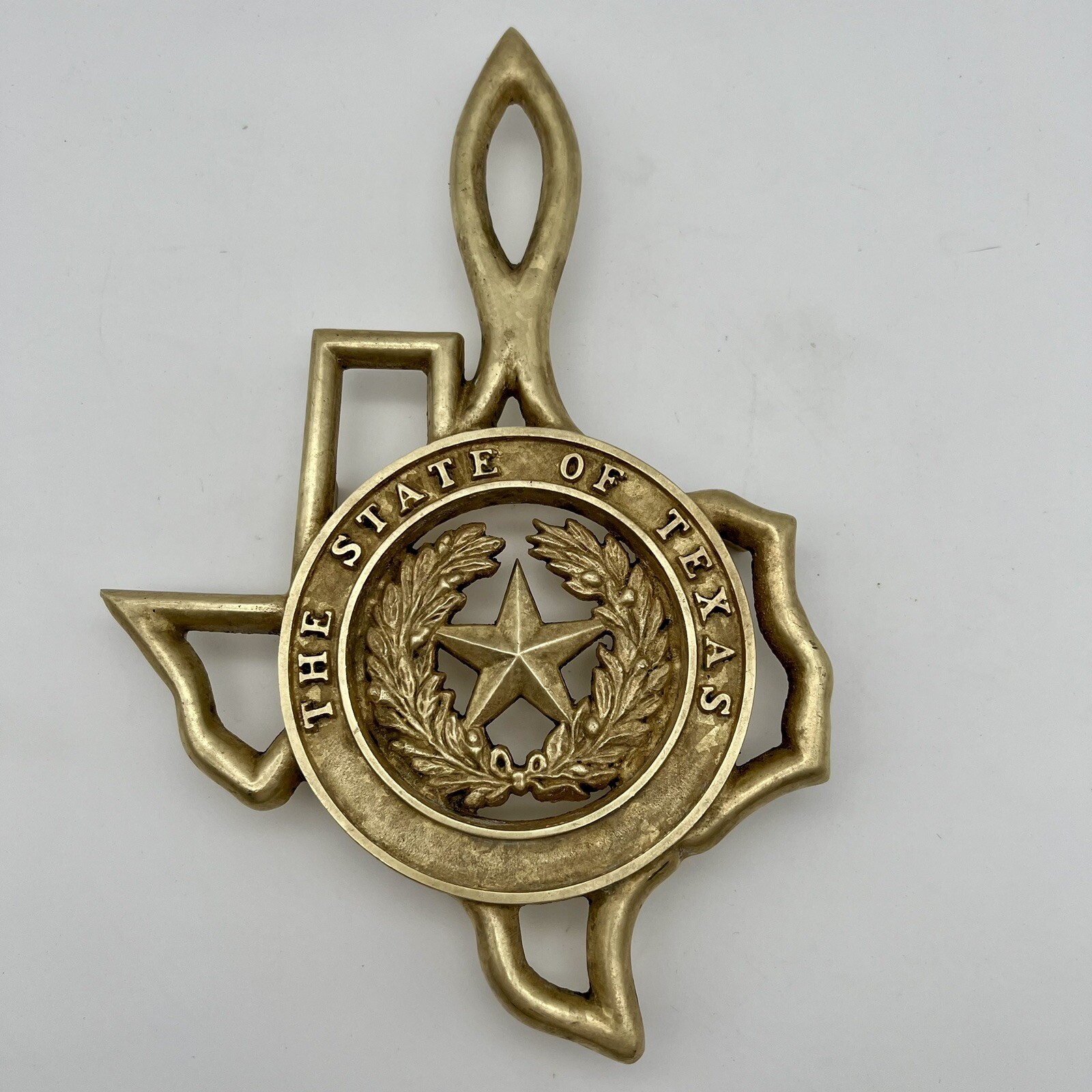 1965 Governor John B. Connally State of Texas Lone Star Memorabilia Brass Trivet