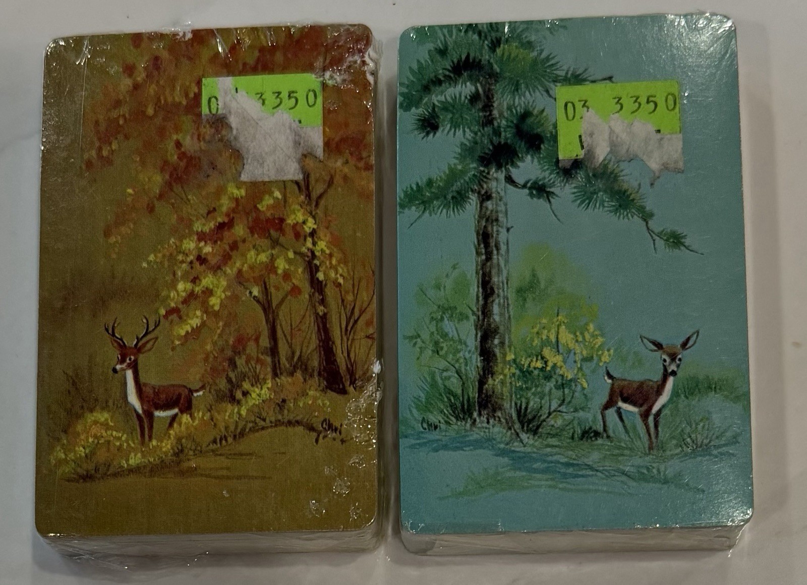 Sealed, 2x Trump Deer in Autumn Woods Sealed Playing Cards