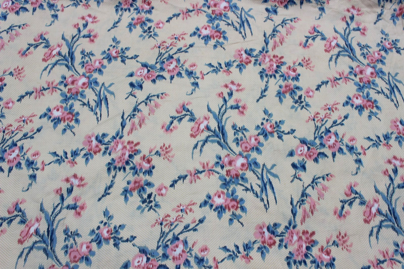 COLEFAX & FOWLER Vtg 1983 Lucinda Archive Floral Glazed Cotton 8 Metres 