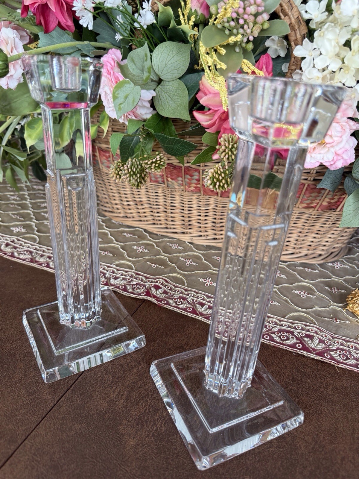 Waterford Crystal Metropolitan Skyscraper Candlestick pair.  10\