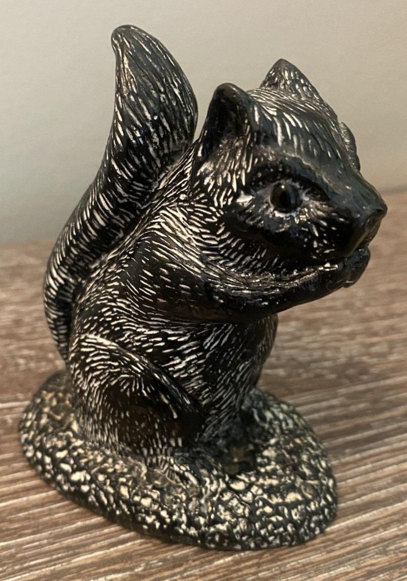 Vanstone Carved Soapstone Signed Squirrel Figurine 4 1/8