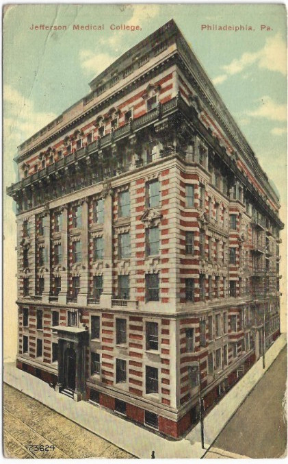 Jefferson Medical College Philadelphia PA Antique Postcard