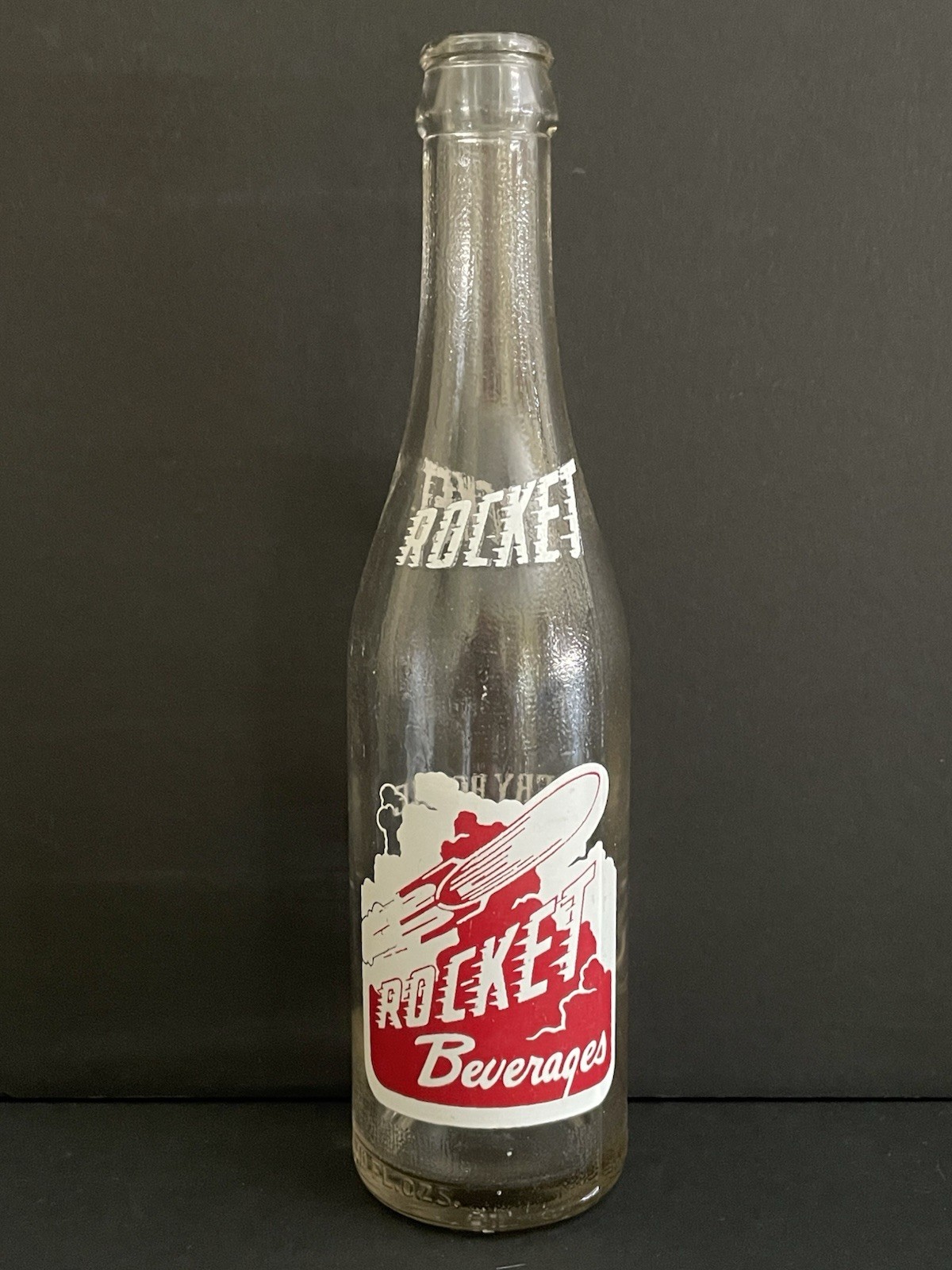 Beautiful 1940s Rocket ACL Soda Bottle: Longmont, Colorado