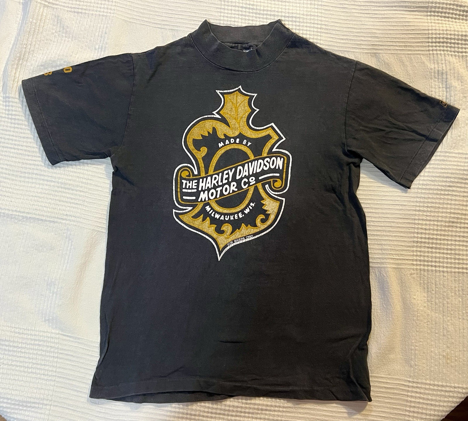 VTG Harley Davidson T-Shirt Oak Leaf Logo Milwaukee WI Single Stitch Made in USA