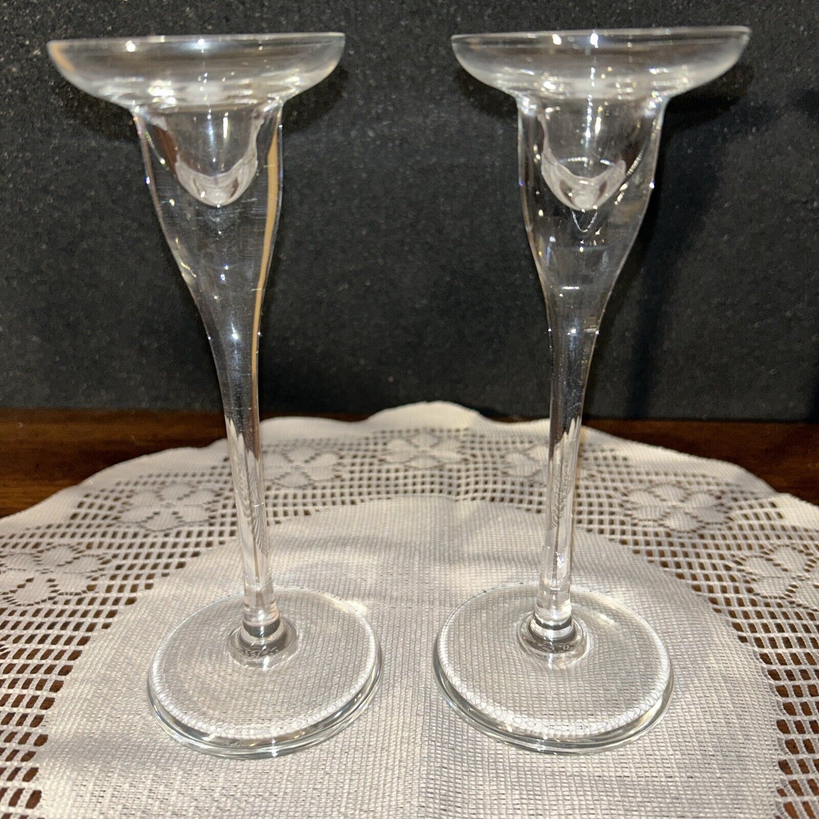 Lenox Crystal Candle Stick Holders 
