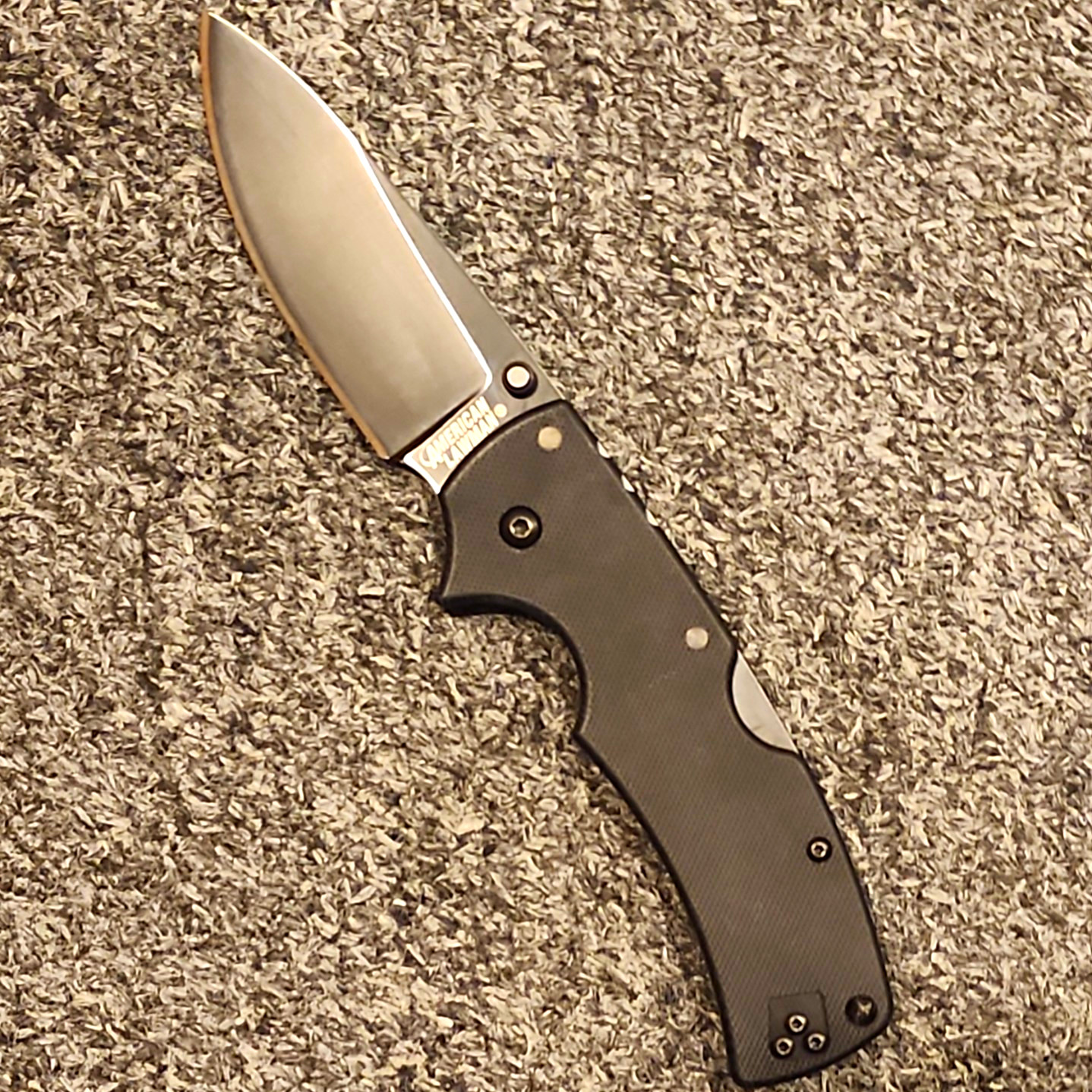 Cold Steel American Lawman #58B Black G-10 CPM S35VN Drop Point Plain Lockback