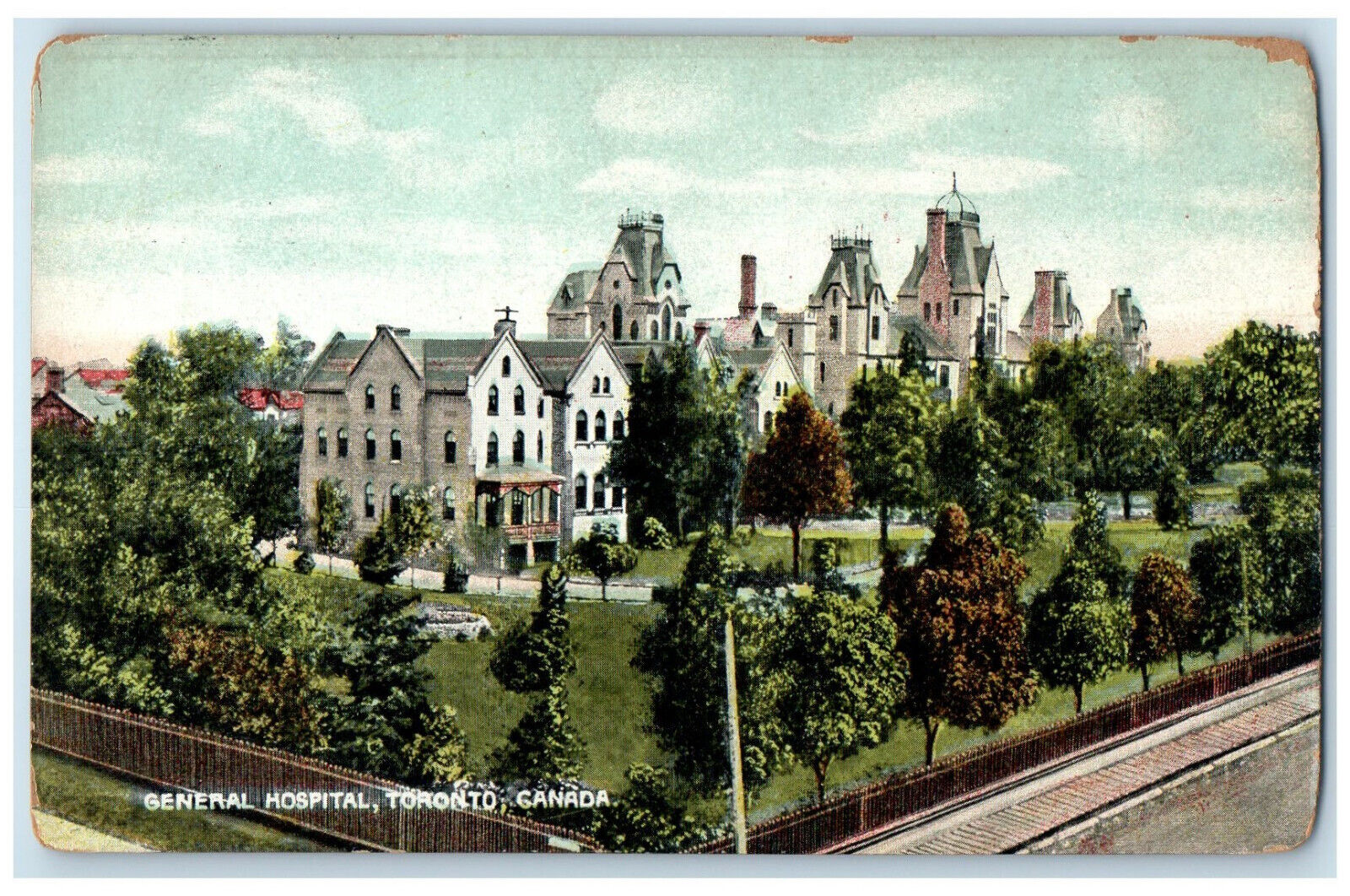 c1910 General Hospital Building Toronto Ontario Canada Antique Unposted Postcard