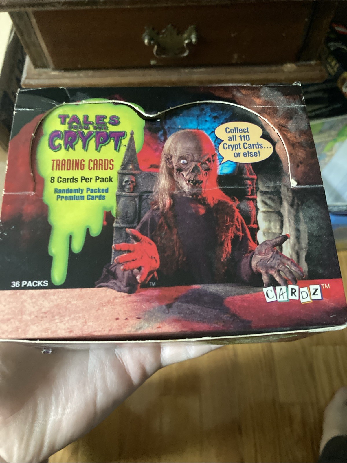 Vintage 1993 TALES FROM THE CRYPT CARDZ Box of 30 Packs of Cards + Bonus Cards