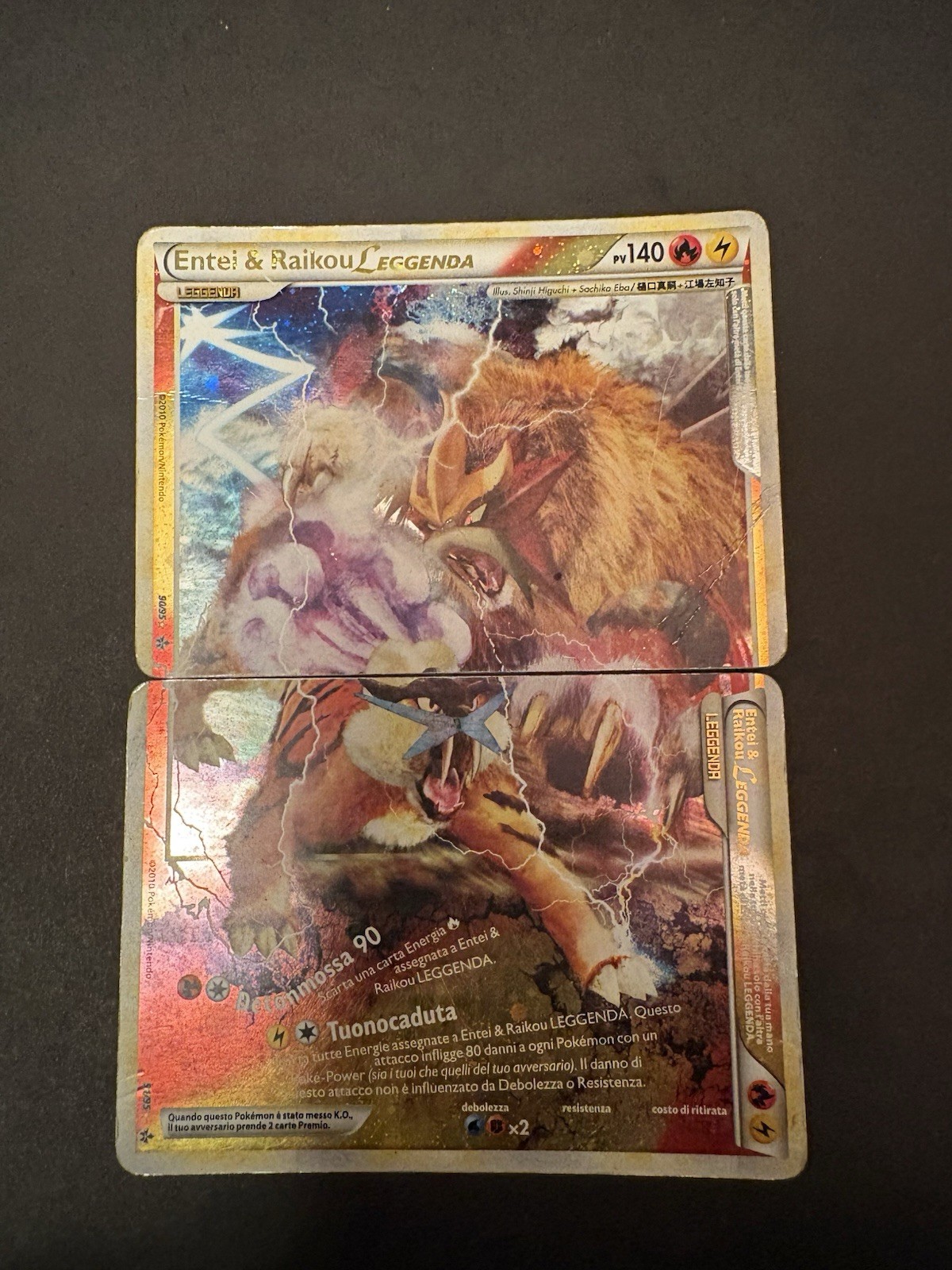 Pokemon Entei & Raikou LEGEND 93/95 ITA Holographic PV 140 2010