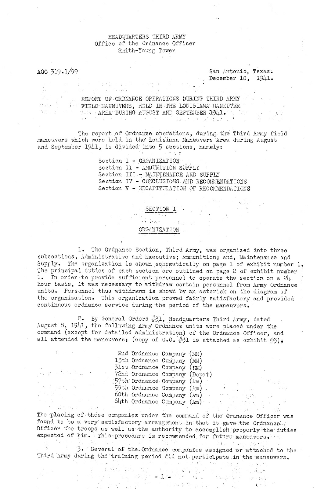 216 Page Third Army Maneuvers Aug Sep 1941 Ordnance Louisiana History on Data CD