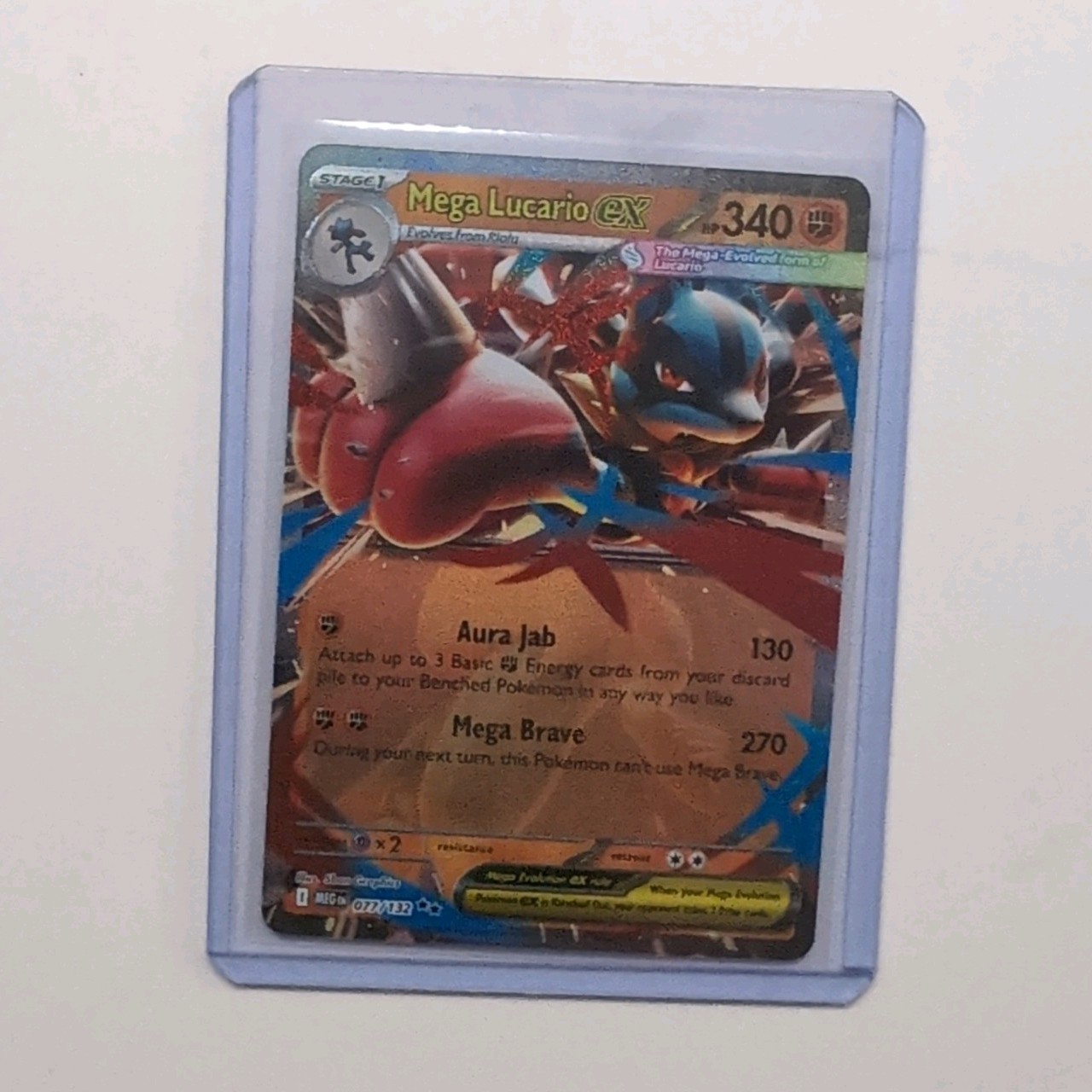 Mega Lucario Ex 113/217 Pokemon TCG Ascended Heroes English Pack Fresh NM/Mint