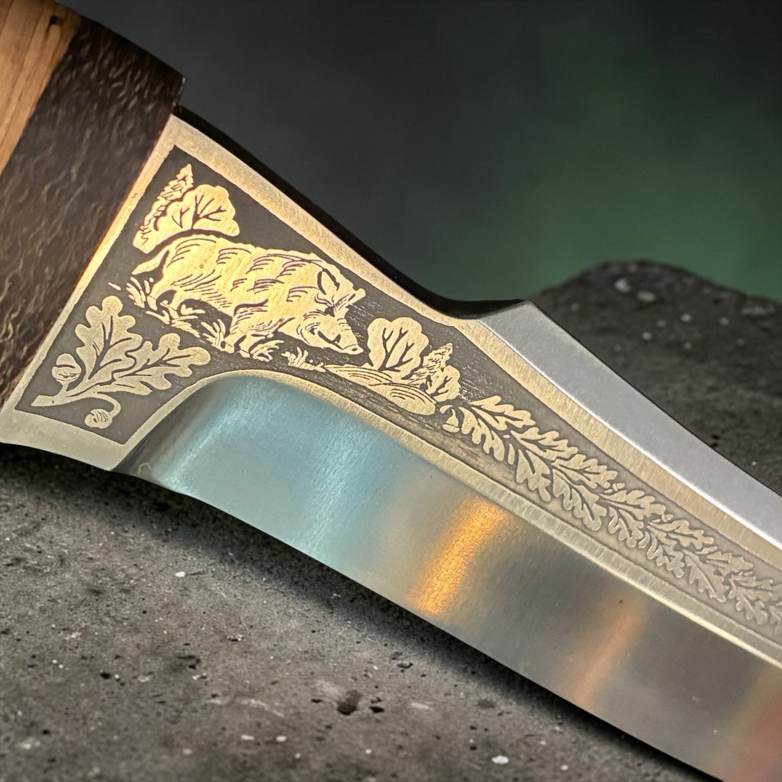 A&R Zlatoust Hunting Knife Tactical Combat Self Defense Elm Birch Russian Knife
