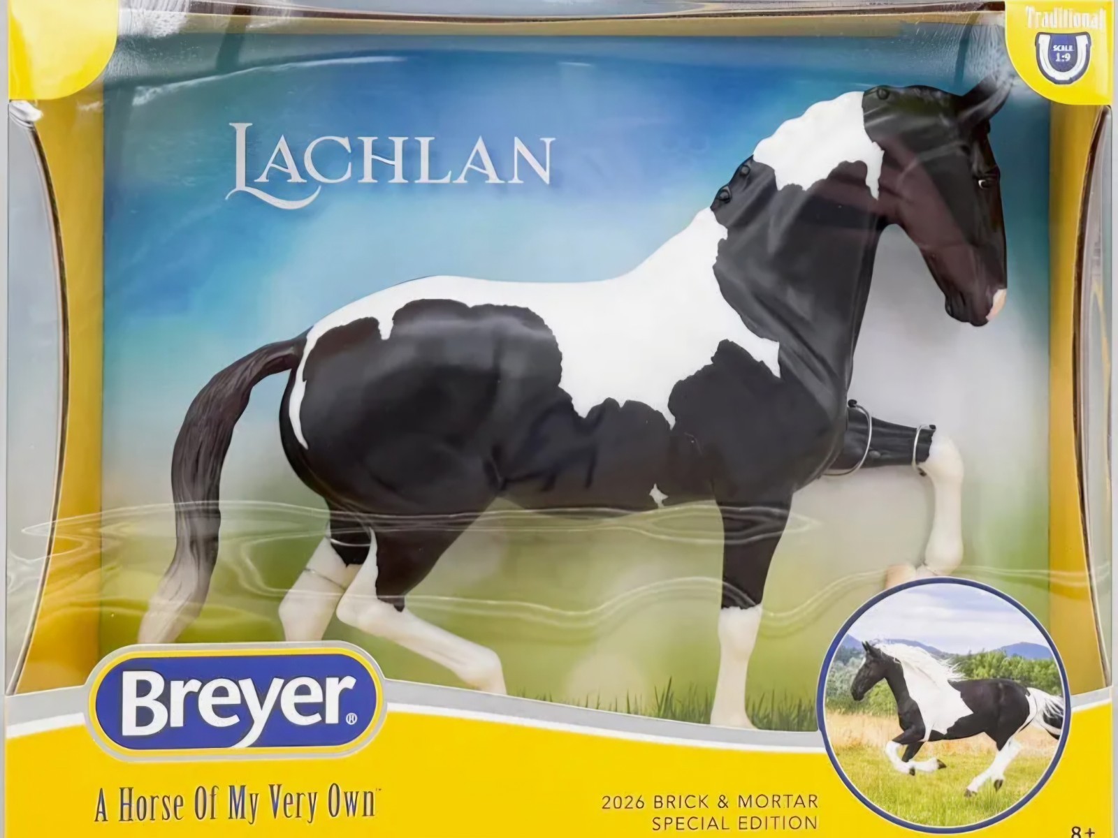 Breyer Lachlan Special Run- Brick & Morder Traditional Model -B/W Pinto