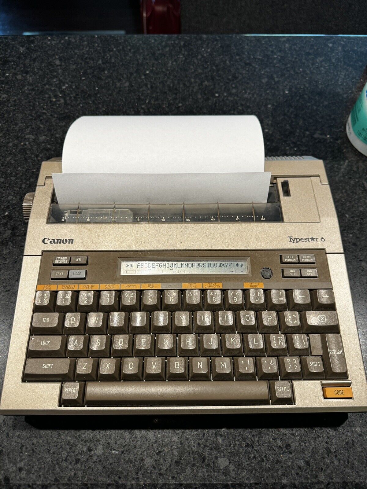 1984 Canon Typestar 6 Electric Typewriter. Test Led But Some Issues, See Descrip