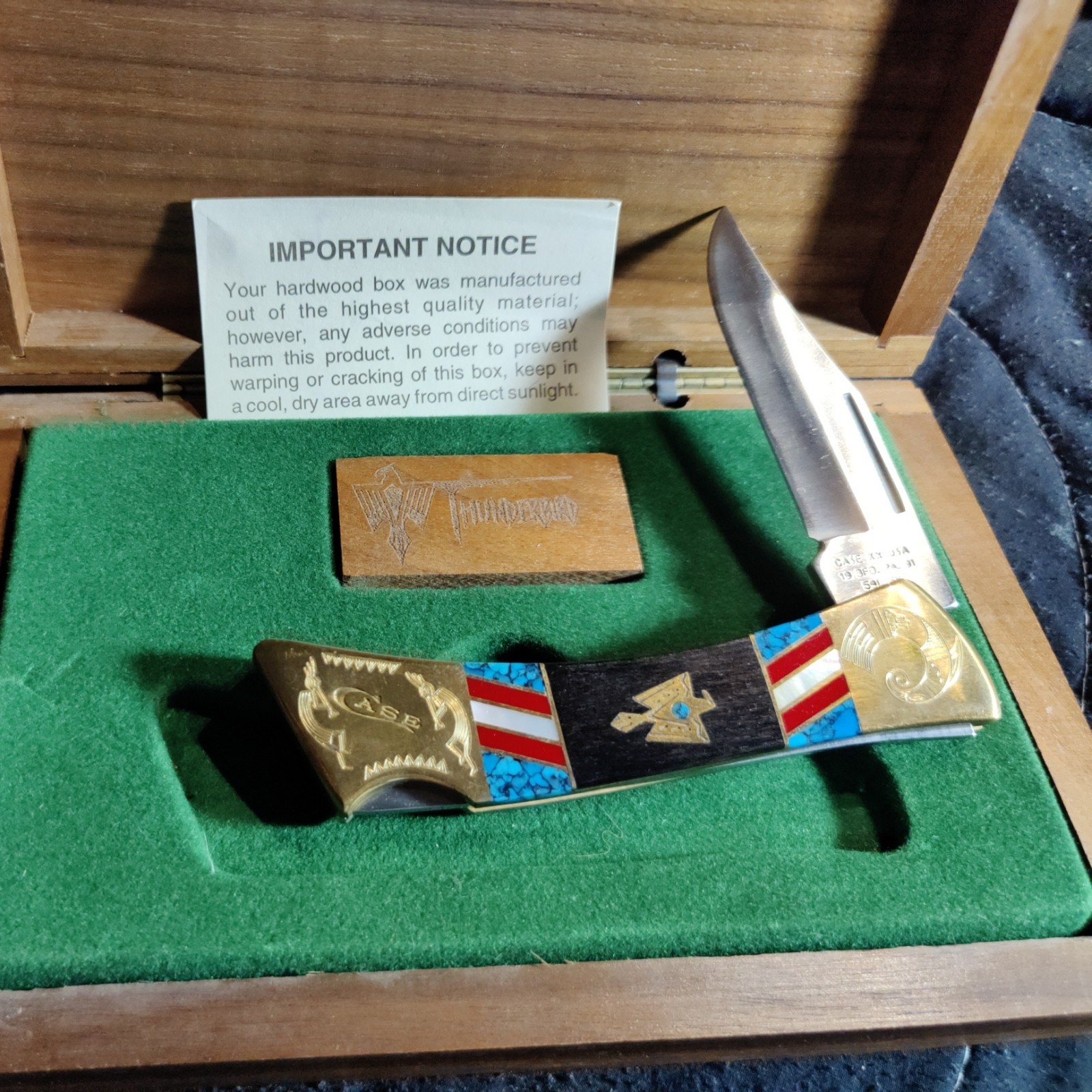 Rare Vintage Case XX 59L Thunderbird Native American Lockback Knife Rare Vintage Case XX 59L Thunderbird Native American Lockback Knife