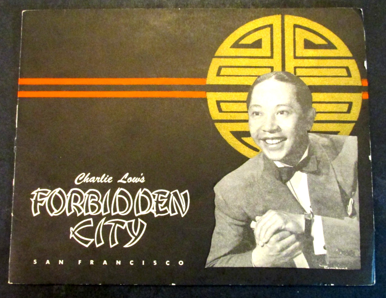 Charlie Low\'s Forbidden City Restaurant Group Photo Souvenir San Francisco 1951
