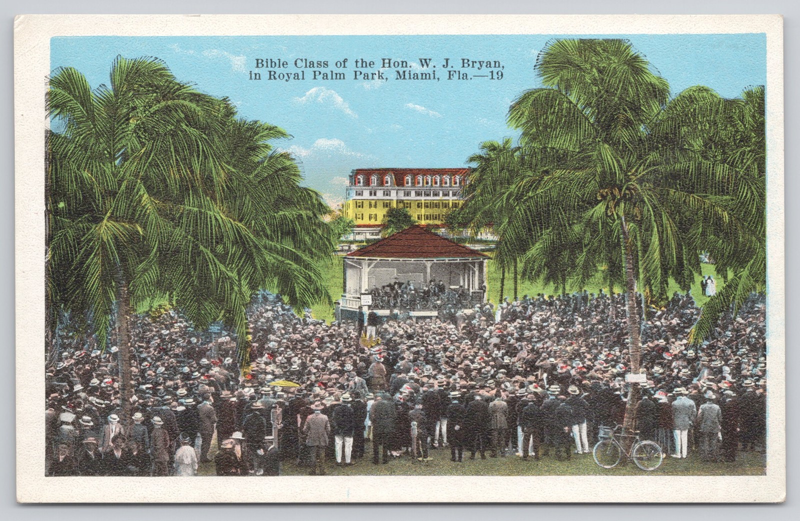Miami, Florida W.J. Bryan Bible Class Royal Palm Park White Border Unposted