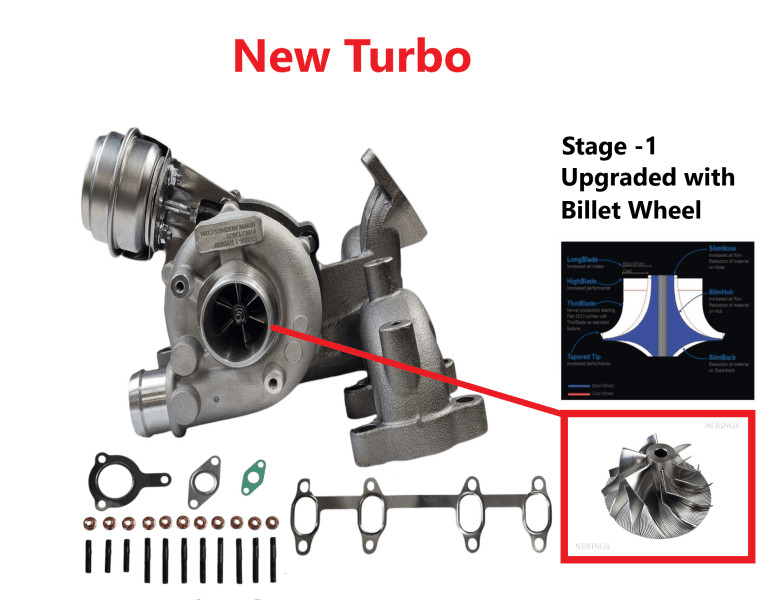 Turbocharger STAGE 1 UPGRADE GOLF IV / AUDI A3 713672 038253019A