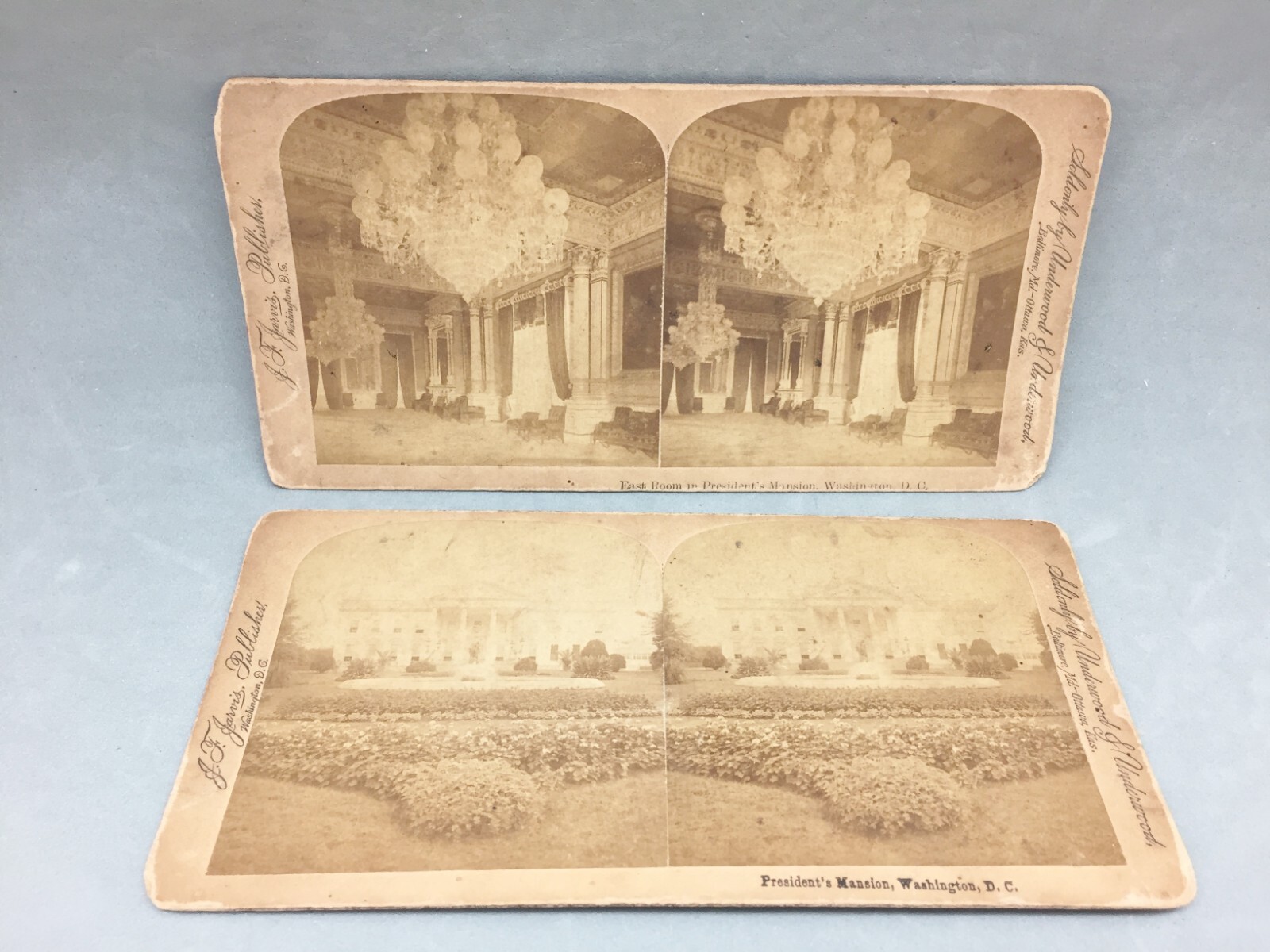 Stereoview Real Photo East Room White House Building Lot 2 JF Jarvis/ Underwood Stereoview Real Photo East Room White House Building Lot 2 JF Jarvis/ Underwood