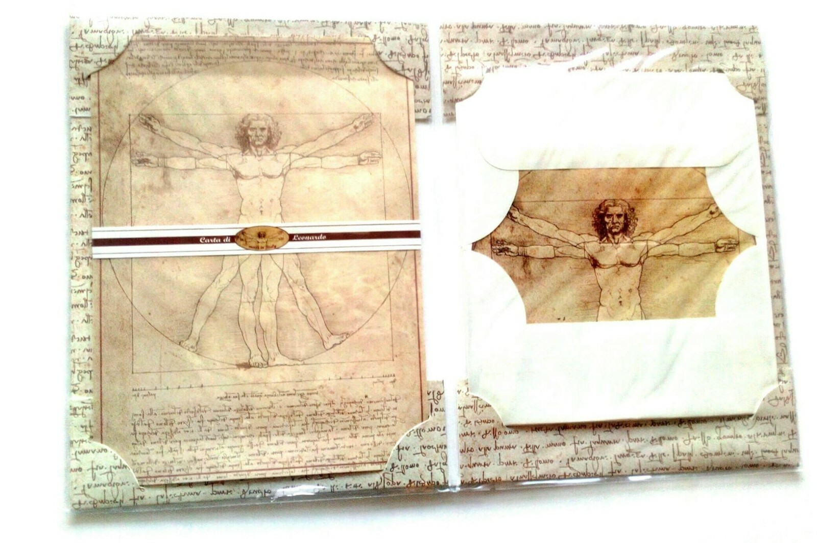 Leonardo da Vinci\'s Vitruvian Man Stationary from Italy