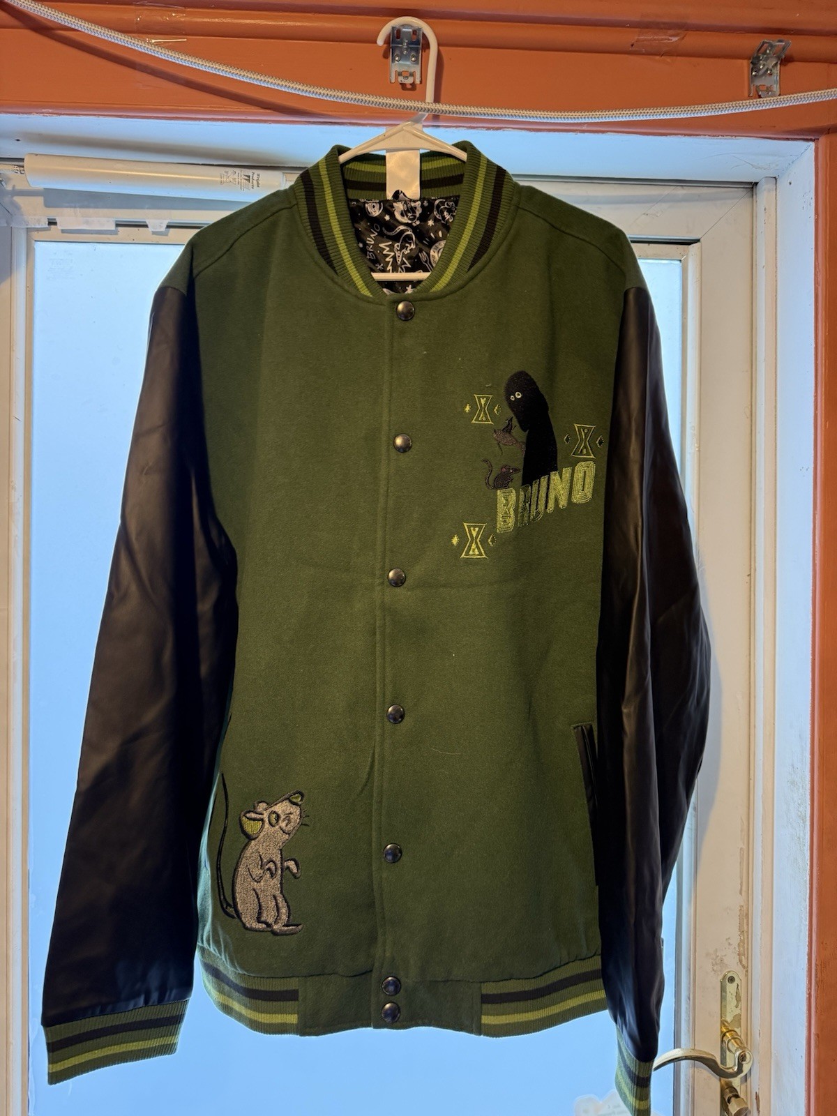 New Disney's Encanto -Bruno Embroidered Varsity Jacket for Adults - X-Large NWT New Disney's Encanto -Bruno Embroidered Varsity Jacket for Adults - X-Large NWT