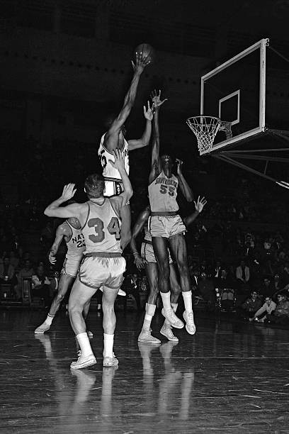 Chet Walker of Syracuse Nationals shoots against San Francisco War- Old Photo 2