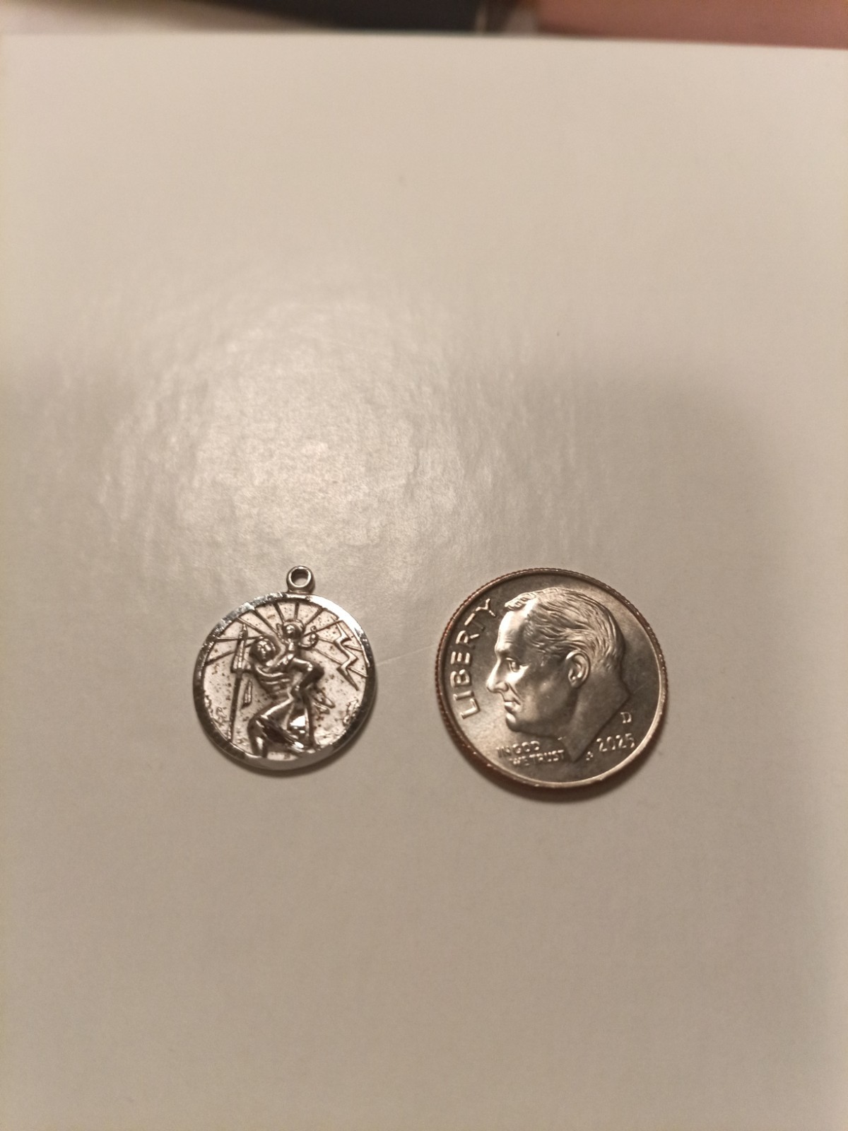 Vintage Theda Sterling Silver Saint Christopher Medal Pendant Catholic Vintage Theda Sterling Silver Saint Christopher Medal Pendant Catholic