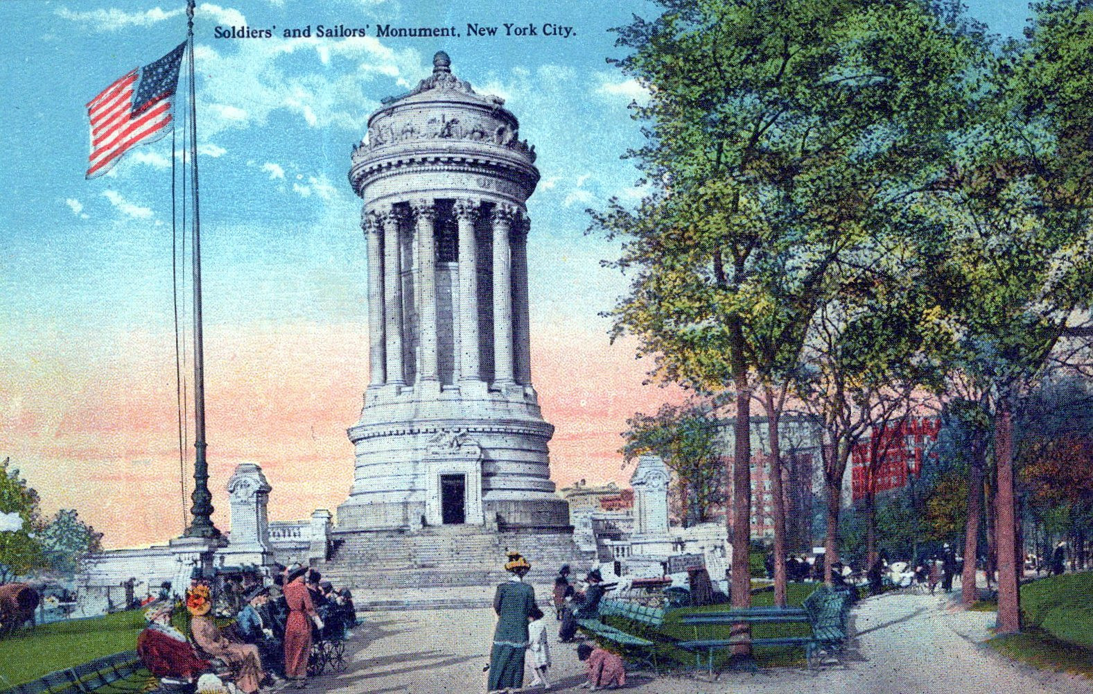 VINTAGE POSTCARD SOLDIERS AND SAILORS MONUMENT IN NEW YORK CITY c. 1908-1910 VINTAGE POSTCARD SOLDIERS AND SAILORS MONUMENT IN NEW YORK CITY c. 1908-1910