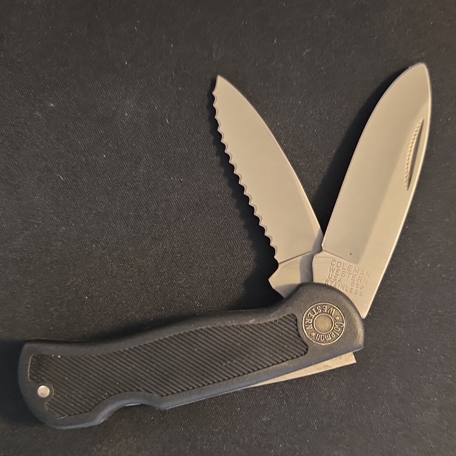 Vintage Coleman-Western  2-Blade Double Lockback Folding Pocketknife