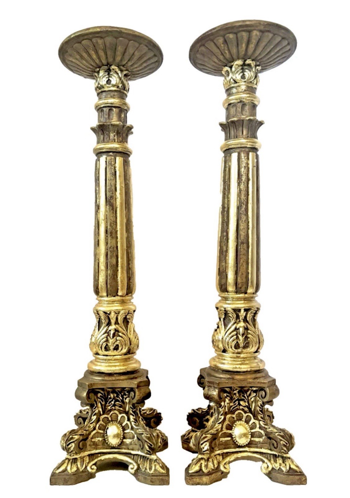 Vintage French Style Hand Rubbed Gilded Carved Resin 24 Vintage French Style Hand Rubbed Gilded Carved Resin 24