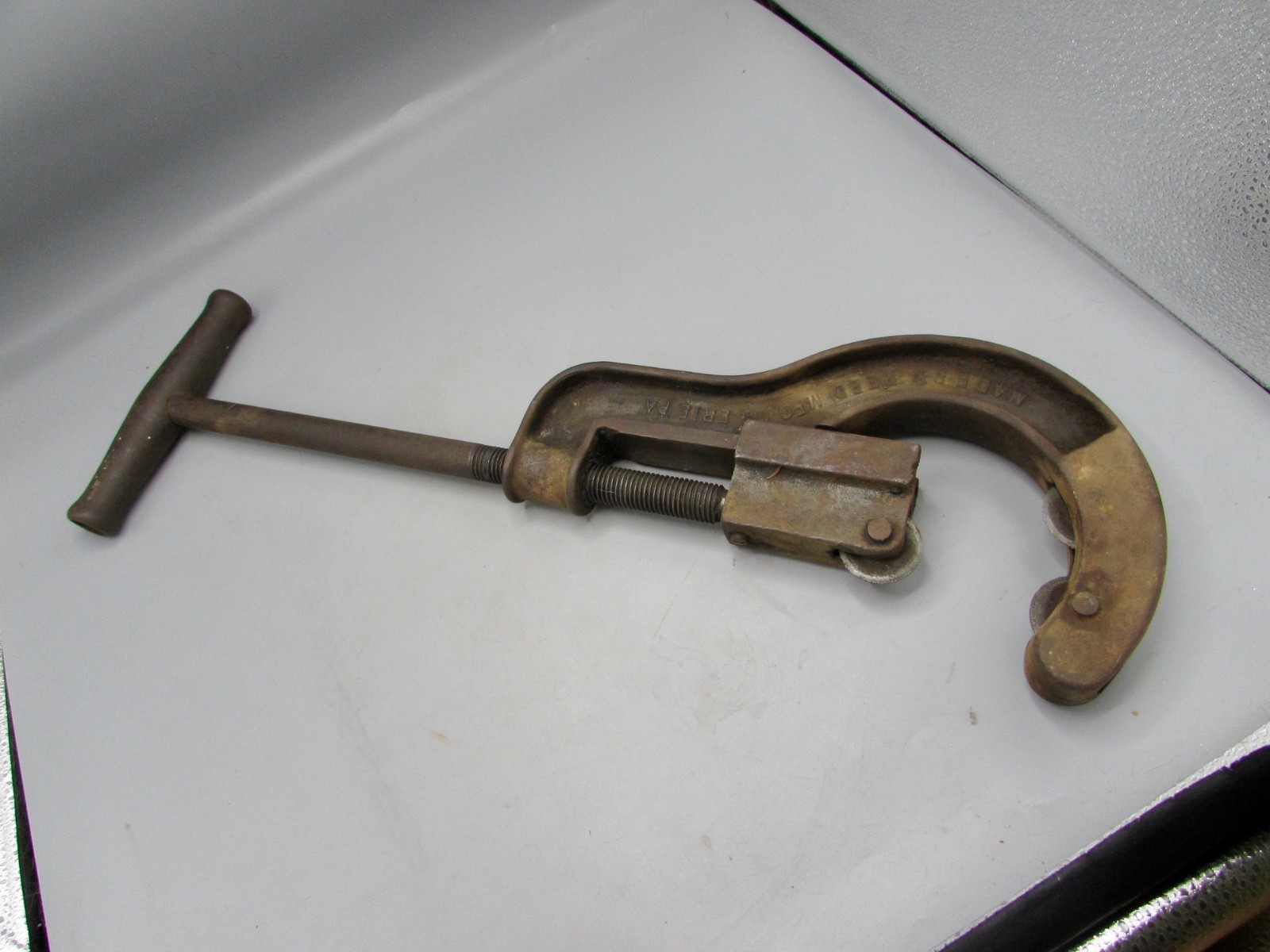 #4 Barnes Cutter Reed Mfg Co. Erie PA Pipe Cutter No. 4 Historic Display READ
