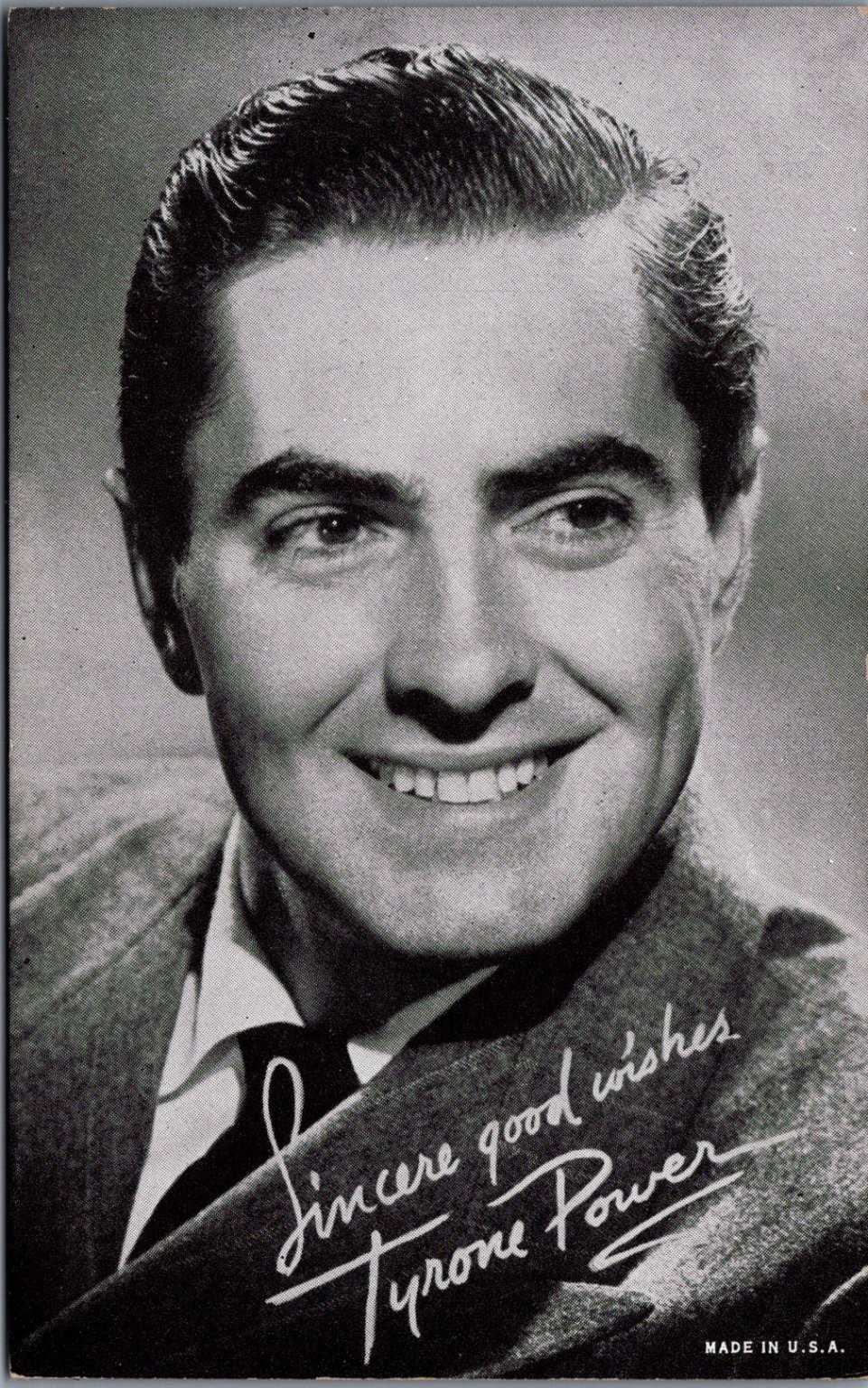Tyrone Power Vintage Mutoscope Postcard - Classic Hollywood Movie Star Photo Tyrone Power Vintage Mutoscope Postcard - Classic Hollywood Movie Star Photo