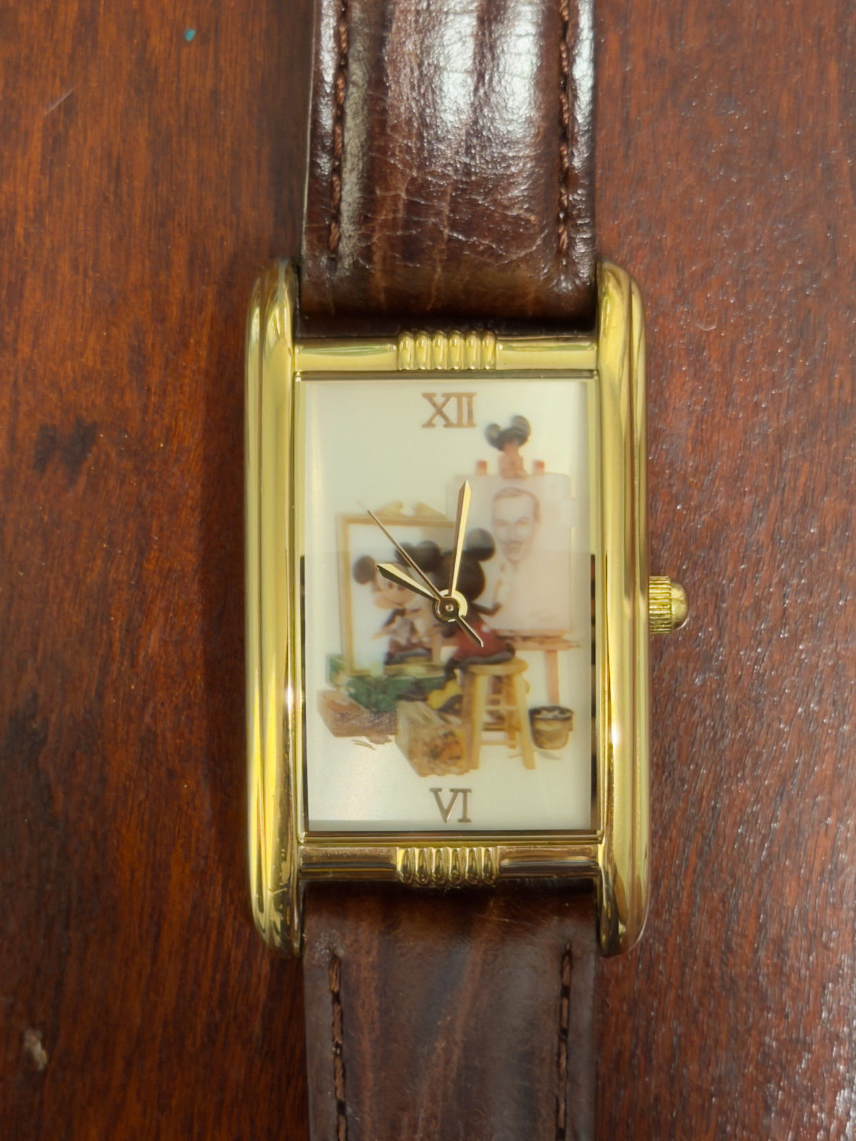 Disney's Mickey Mouse Self Portrait Watch W/Jewelry Box & Metal COA 14/5000