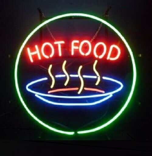 New Hot Food Neon Sign Lamp Light Bar Beer Restaurant Wall Decor Artwork 18x18